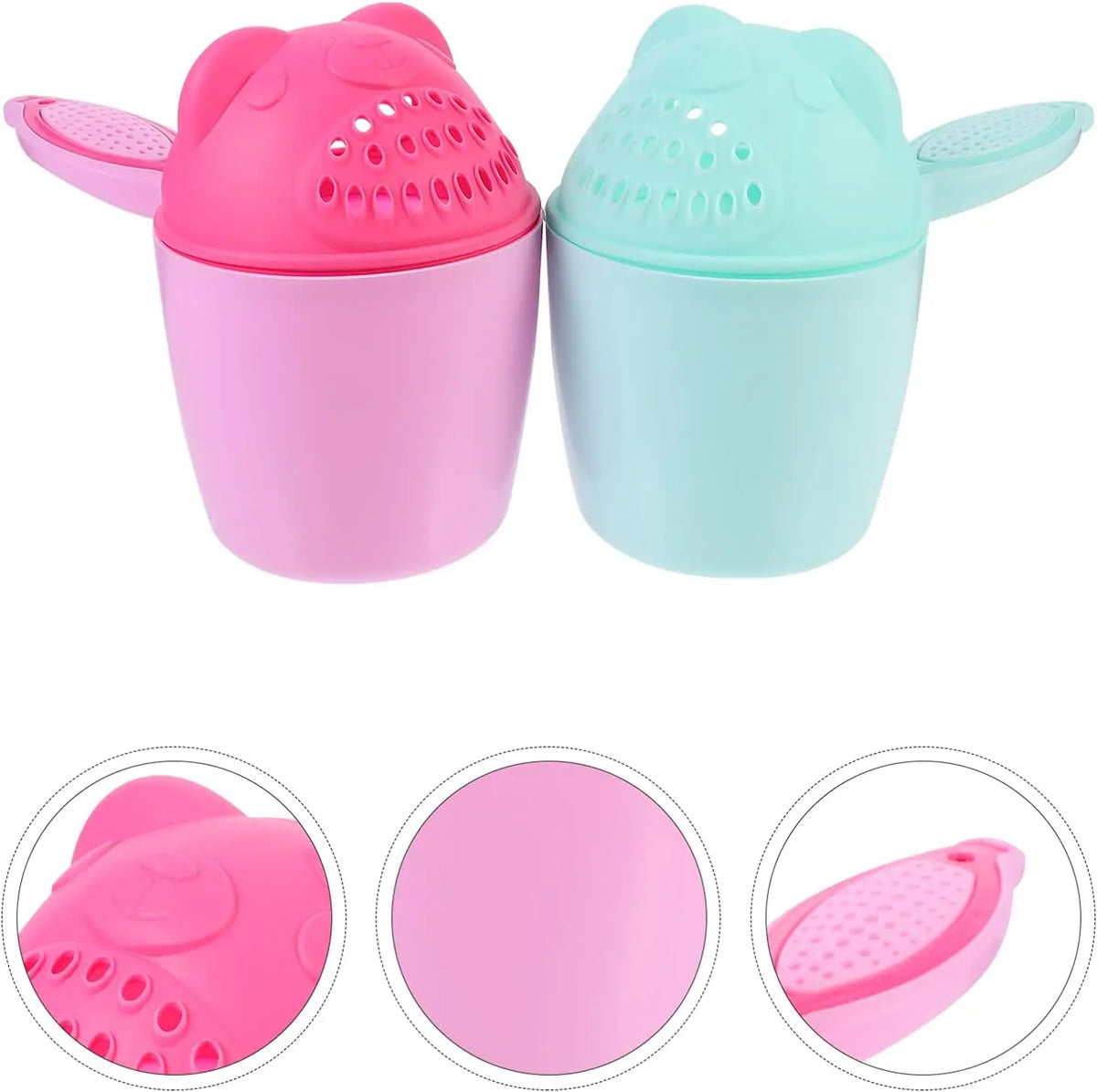 1PC Baby Shampoo Cup Baby Bath Bucket Kids Bath Spoon Child Hair Wash Cup Baby Bath Kit Cute Cartoon Baby Bath Play Funny Bucket