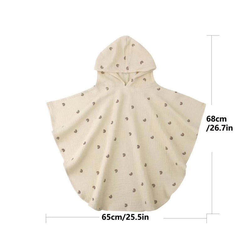 Pure Cotton Baby Towel Solid Color Muslin Baby Hooded Bath Towel Kids Newborn Swim Beach Bathrobe Quick Dry Facecloth Baby Stuff