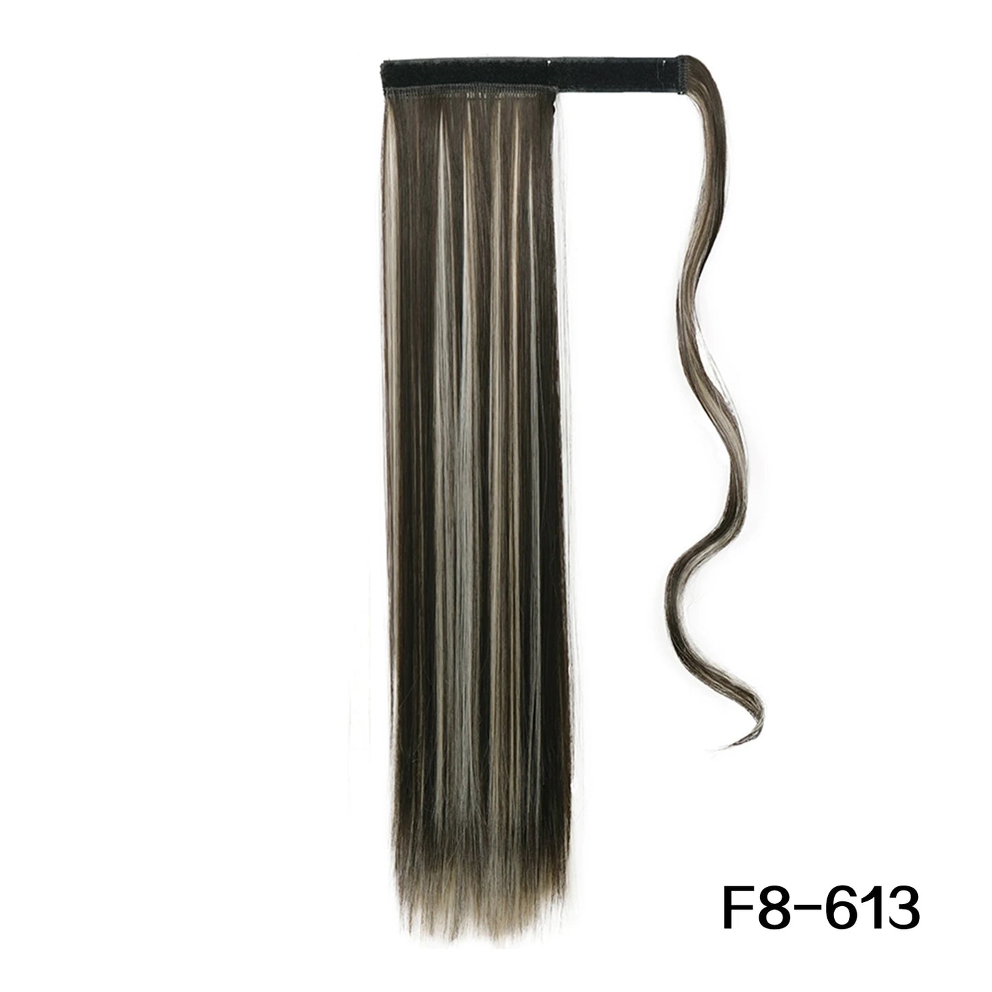 MERISIHAIR Synthetic 22 34 inches Long Straight Ponytail Extensions Heat Resisting Ponytail Brown Blonde Hair Women