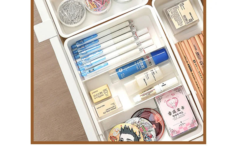 Extendable Drawer Organizer with Adjustable Dividers for Underwear Makeup Socks Office Supplies Kitchen Cabinet Home Storage Box