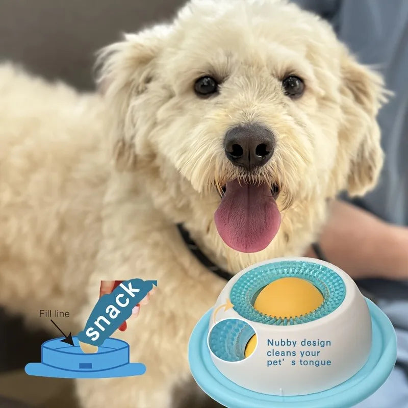 Pet Lick Mat with Non-Slip Base & Massage Bumps - Slow Feeder for Cats/Dogs Anxiety Relief, Dishwasher Safe Food-Grade Silicone