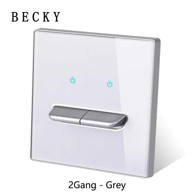 Glass Panel Wall Switch LED European 16a Socket Retro Toggle Light Switch EU UK Standard 2way Socket 1-4gang USB Home Decoration