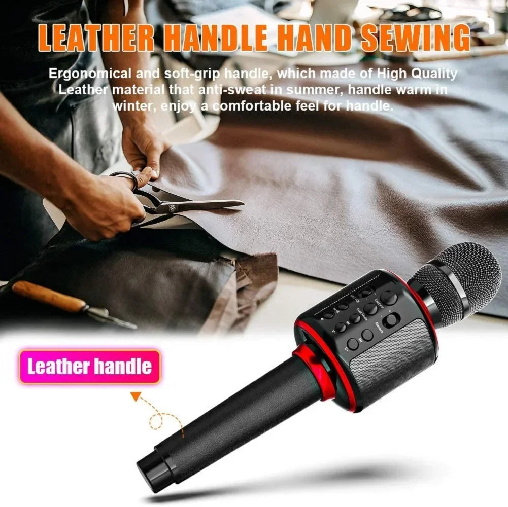 Karaoke Microphone Bluetooth Wireless Mic Portable Singing Machine with Duet Sing/Record/Play/Reverb Adult/Kid Gift for Home KTV