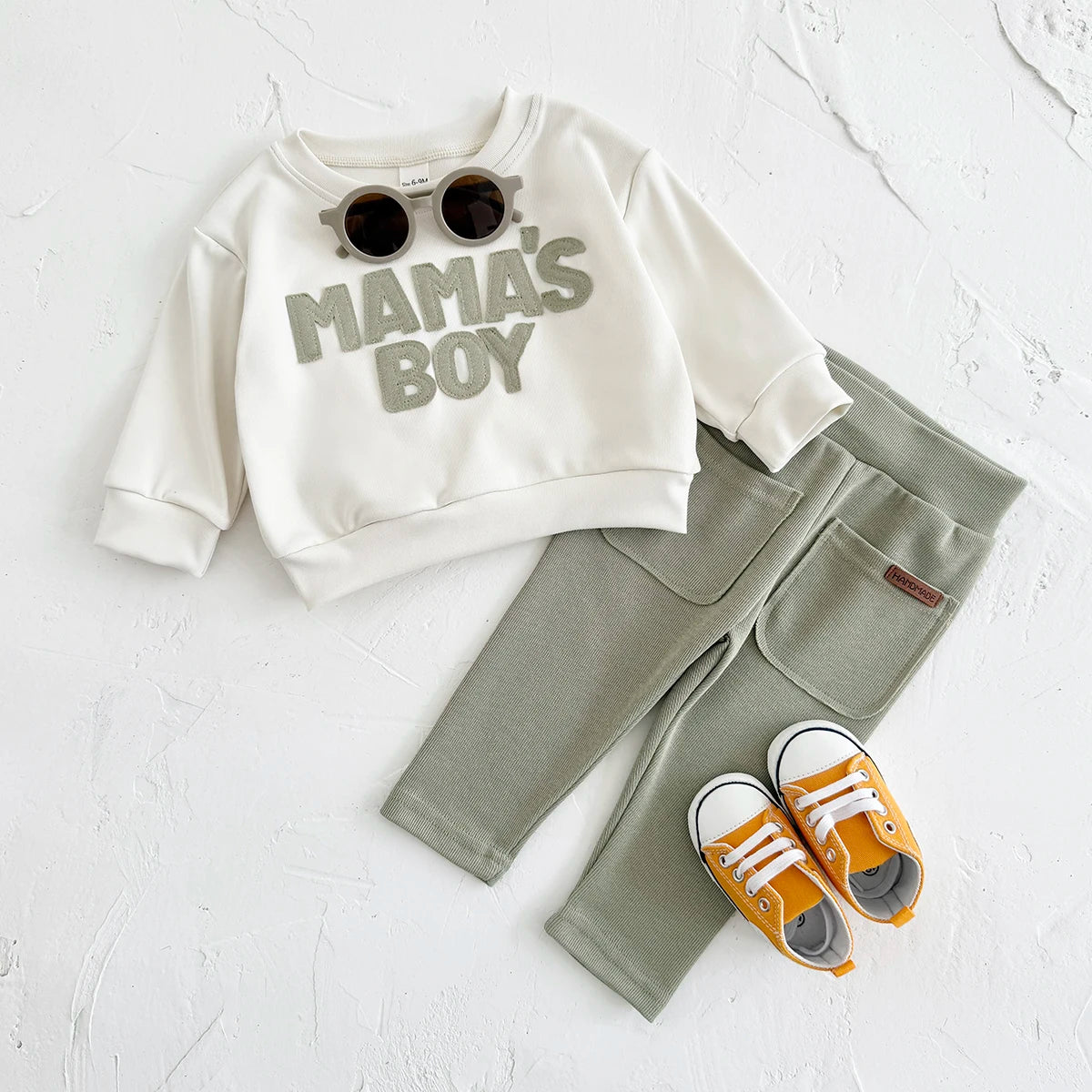 Baby Boy Clothes MAMA'S BOY Sets New Baby Girl Infant Outfit Sweatshirt Top Pants 2Pcs Long Sleeve Thicken Winter Infant Suit