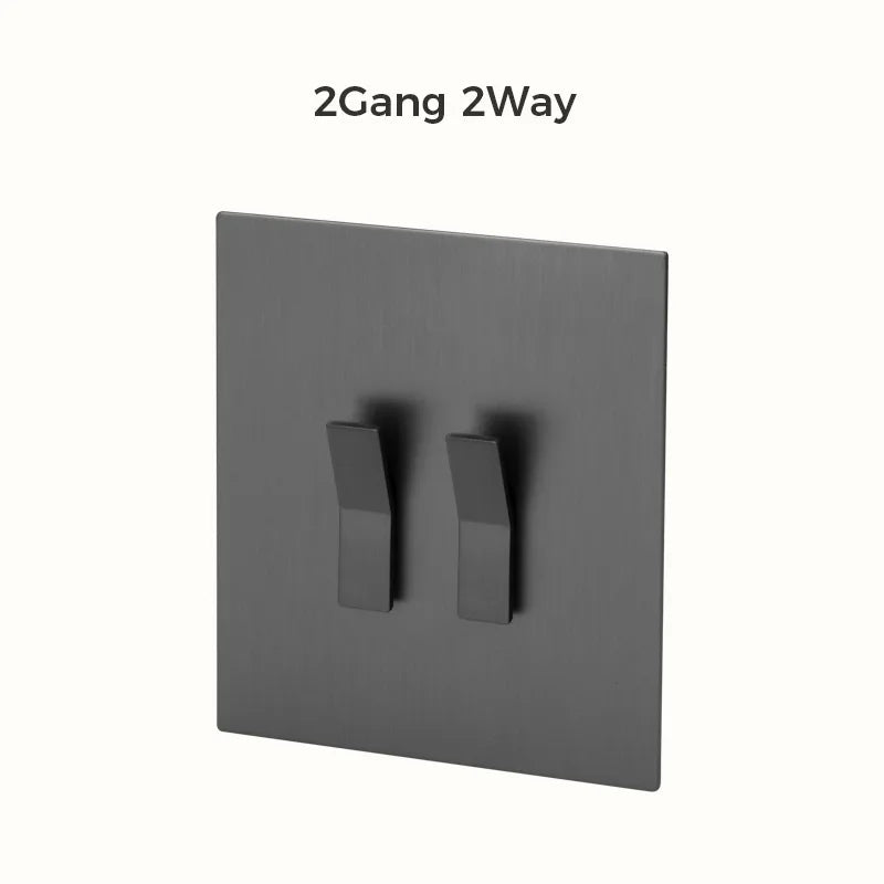 Avoir Wall Push Button Switch Y Type On Off Rocker Switches 2Way Power Scoket Gray Europe UK Electric Outlets Home Improvements