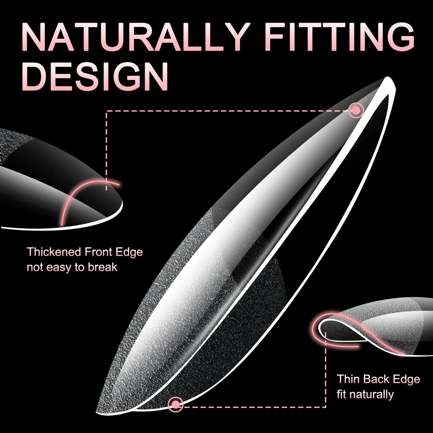 360pcs Soft Gel Nail Tips Semi-Matte Full Cover Almond Coffin Oval False Soak Off Gel Extension Tips Press On Nails Salon Home