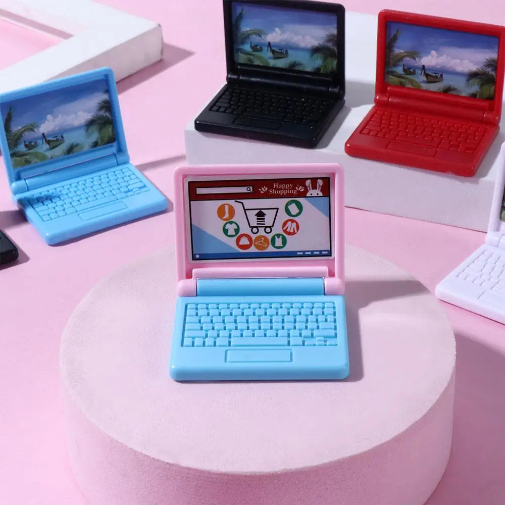 Computer Miniature DIY Accessories Doll House Dollhouse Furniture Dollhouse Computer Dollhouse Miniature Simulation Laptop