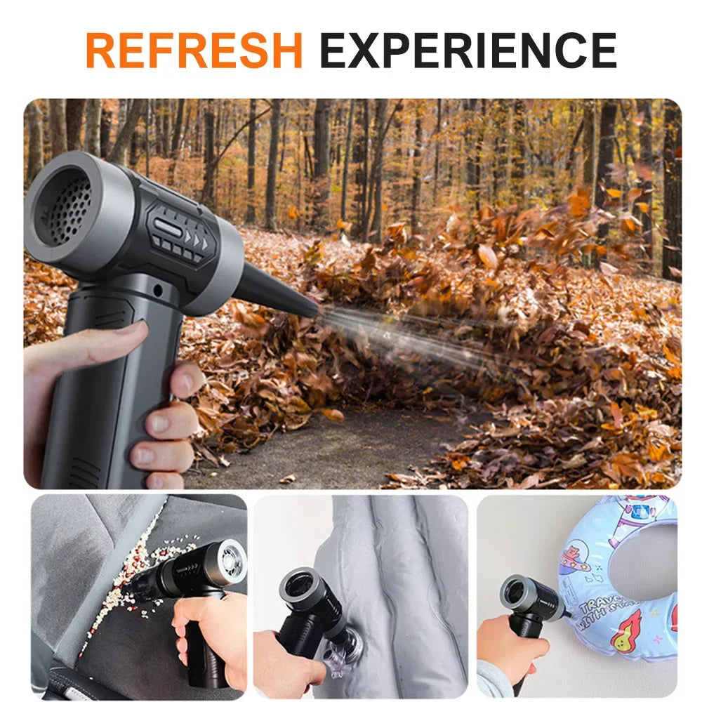 Turbo Jet Blower Powerful Air Blower Brushless Motor Turbo Fan Wind Speed Portable Dust Blower Electric Dryer Car Vacuum Cleaner