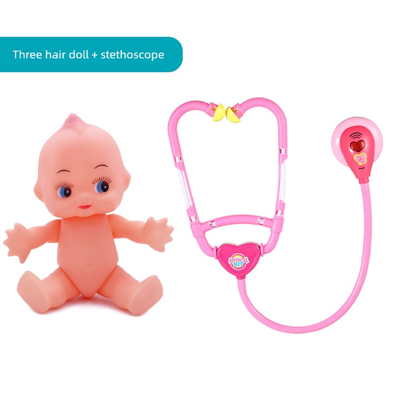 Artificial Stethoscope Kids Doctor Nurse Teaching Aids Suit Boys and Girls Play House Injection Medical and Dental Clinic