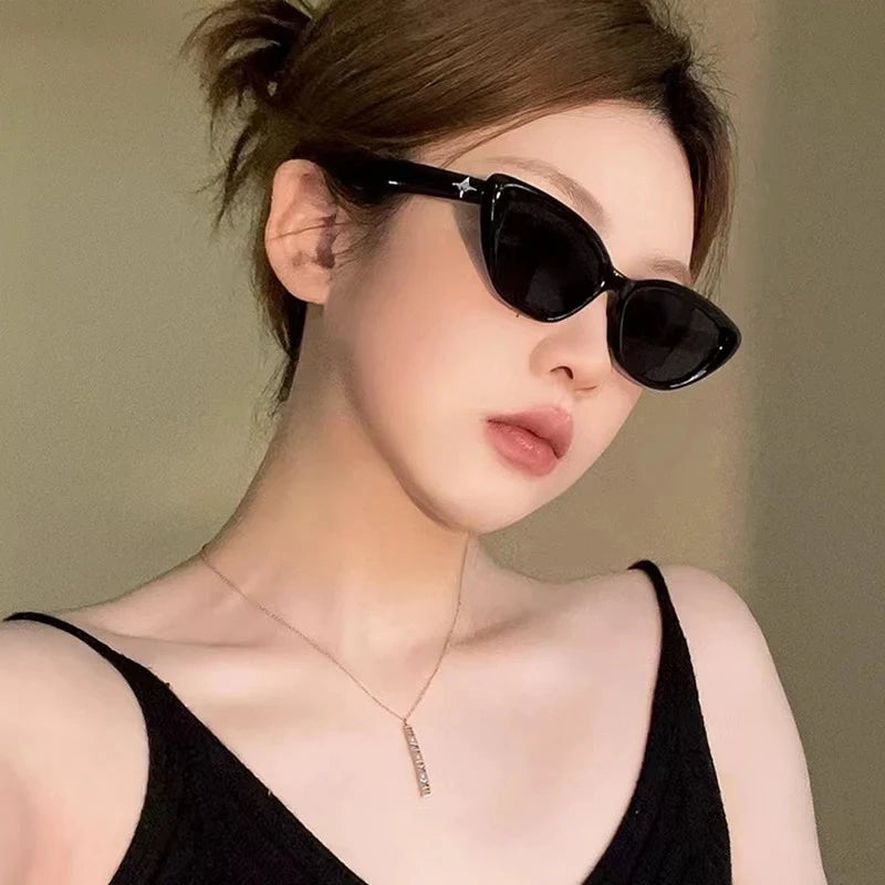 Fashionable Cat-Eye Glasses for Women, Small Frame Decorative Glasses for Women, Suitable for Parties, Music Festivals, and Holiday Outfits