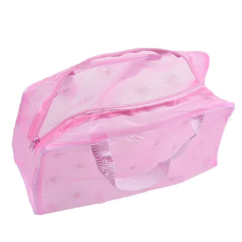 PVC Travel Transparent Cases Clothes Toiletries Storage Bag Box Luggage Towel Suitcase Pouch Zipper Cosmetic Organizer Bags