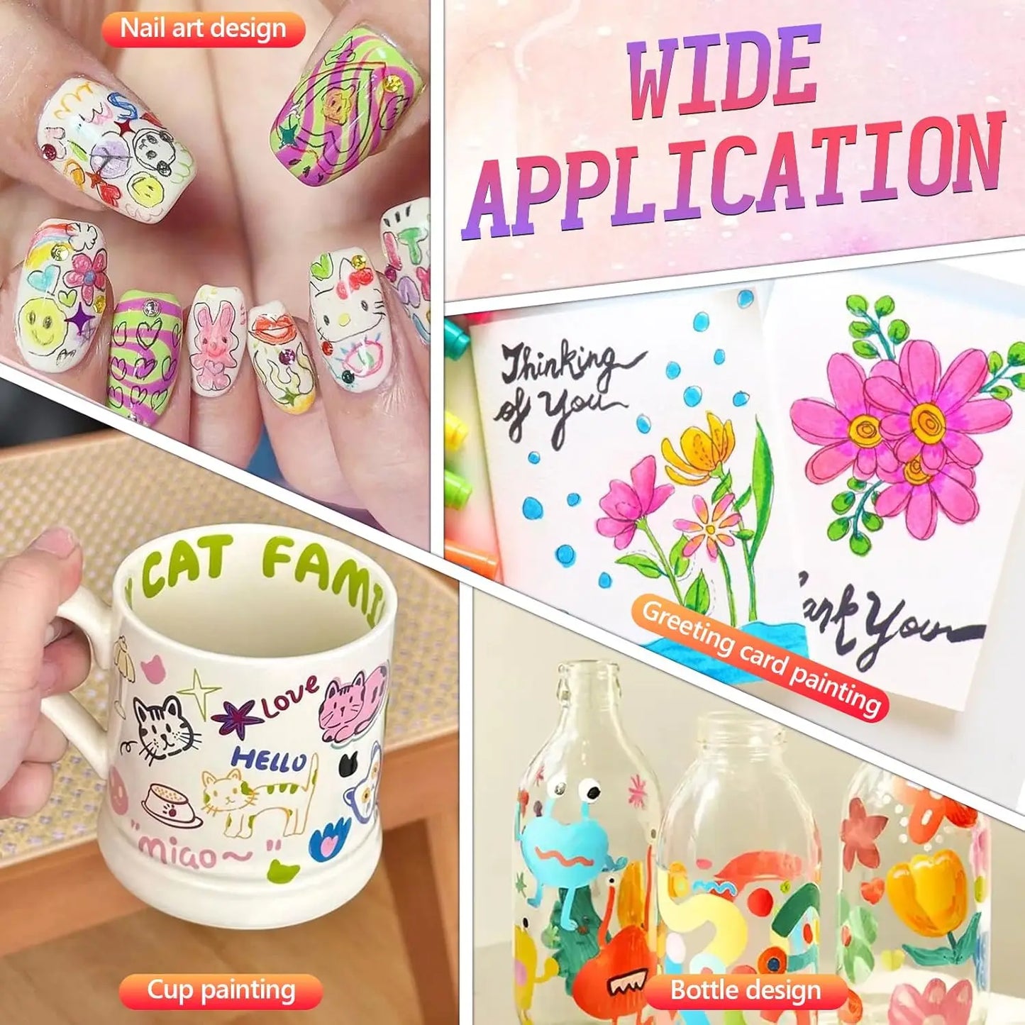 Multi-Color DIY Nail Art Pens Line Drawing and Detailing Tools for Nail Art Ideal for Manicure Nail Designs and DIY Nail Art Kit