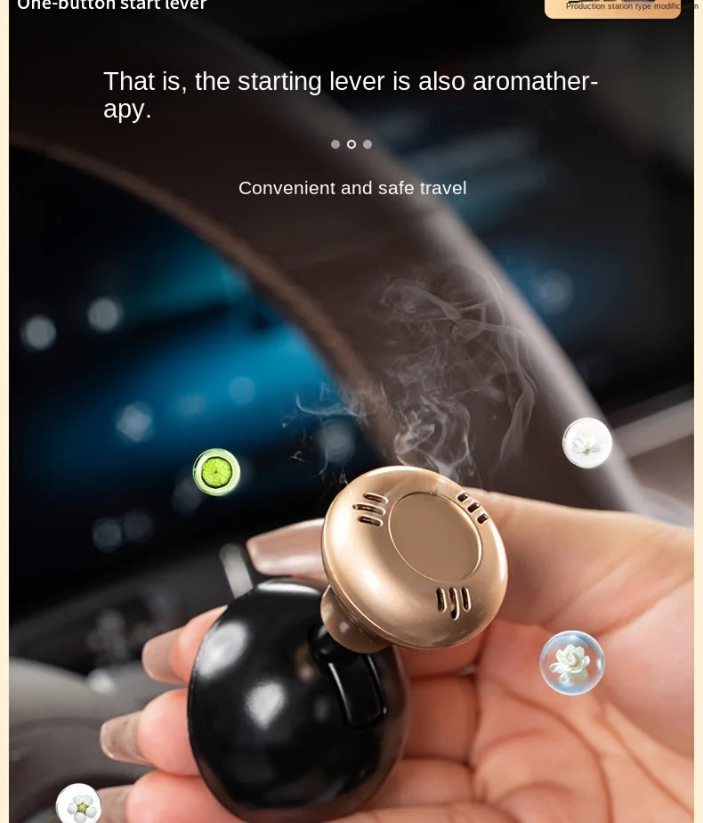 Car Start Button Alloy Decorative Cover，Universal Engine Starter/Stop Decorative Pole，Car Interior Decoration Accessories