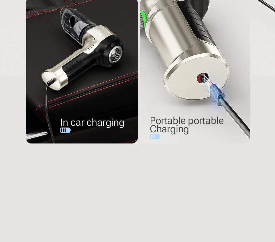 2025 SZUK Car Vacuum Cleaner 9998700PA Powerful Suction Mini Handheld Vacuum Cleaner Type-C Portable Vacuum Cleaner for Car Home