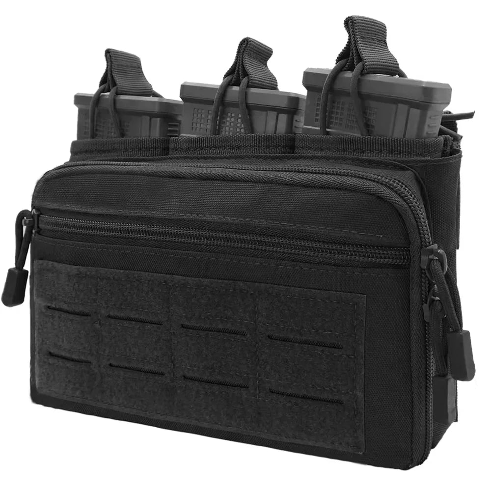Molle Magazine Pouch Triple Mag Bag Rifle Mag Admin Pouch EDC Bag Universal Cartridge Holder Hunting Bag for M4 M14 M16 AK AR