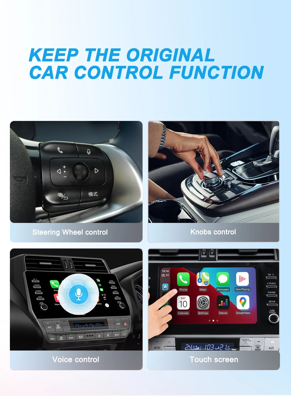 Acodo Mini Wired to Wireless 2 in 1 CarPlay and Android Auto Box  Plug and Play Fashionable and Portable Suitable for 99% car