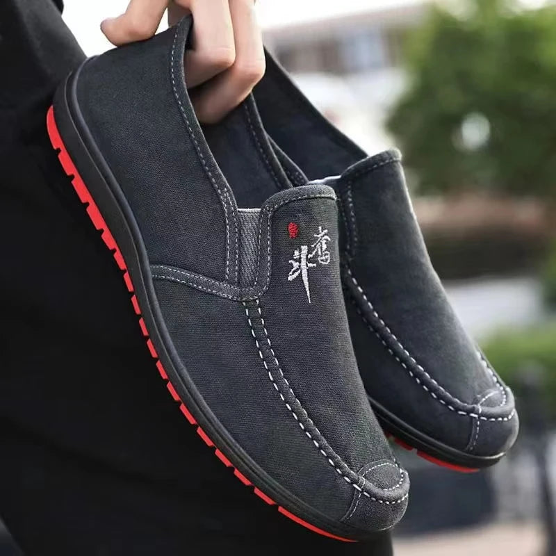 Men'S Spring Anti Slip And Wear Resistant Work Shoes Soft Soled Comfortable Single Shoes Fashionable And Versatile Casual Shoes