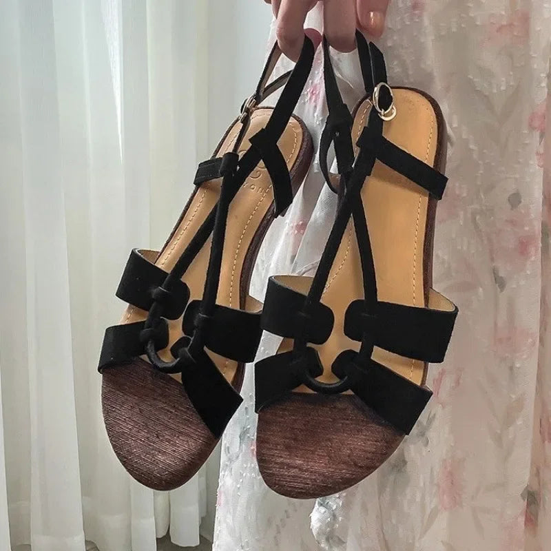 Ladies Shoes 2025 Brand Rome Retro Women's Sandals Fashion Open Toe Casual Sandals Women New Best Seller Flat Sandals Zapatos