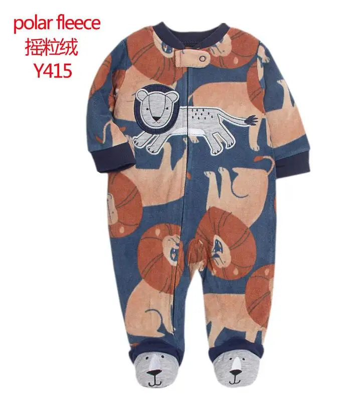 Newborn Baby Clothing Winter Boys Jumpsuit Fleece Overalls Infants Baby Clothes Warm New Born Home Dress Toddler Girls Costume