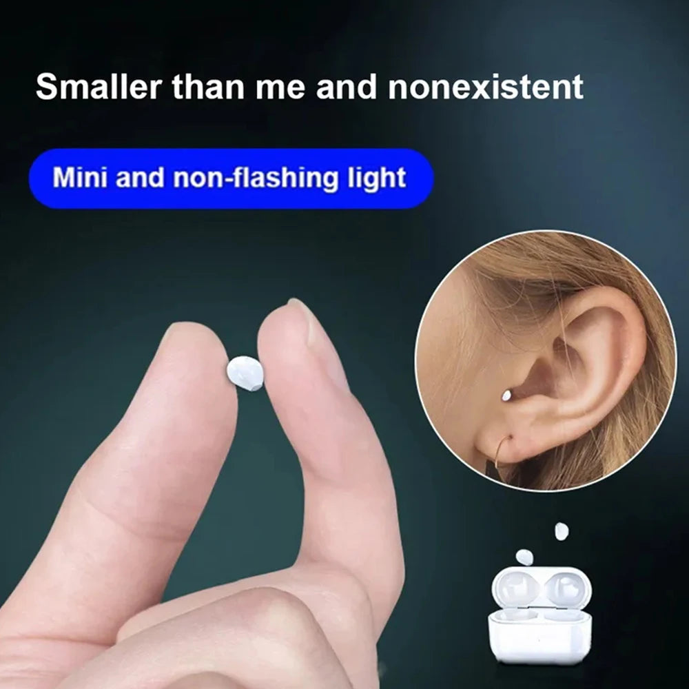 Invisible Earphones Mini Headphones Bluetooth TWS Wireless Sleepwith Microphone HD Call Semi-In-Ear Earbuds Noise Reduction