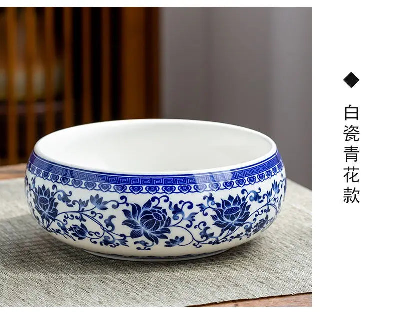 Ceramic Extra Large Purple Sand Zen Tea Wash Pen Set Accessories Hydroponic Bowl Lotus Pot Copper Money Grass Special Flower