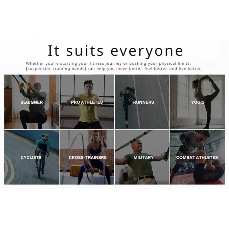 P3-2 & P3-3 Trx Adjustable Suspension Training Belt - Multi-Purpose Resistance Band for Yoga, Fitness & Strength Workouts