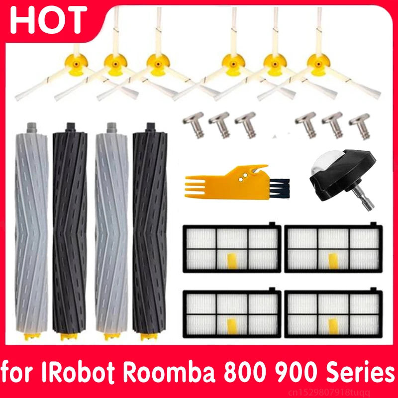 For iRobot Roomba Parts Kit Series 800 860 865 866 870 871 880 885 886 890 900 960 966 980 Main Side Brush Hepa Filter Dust Bag