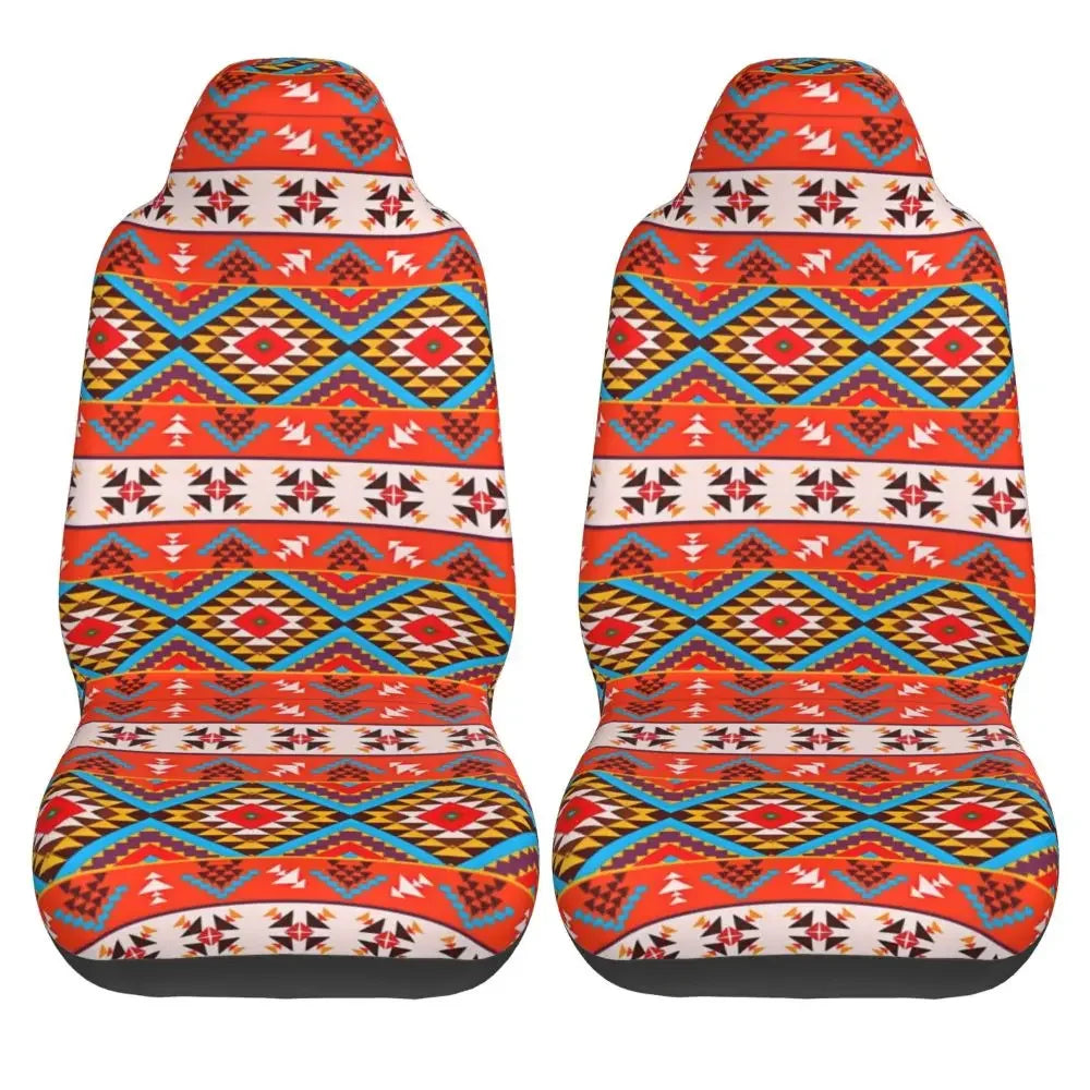 Boho Aztec Universal Car Seat Cover Four Seasons Women Ethnic Persian Tribal Car Seat Cushion Fabric Hunting