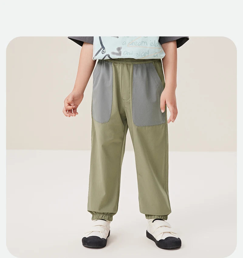 Mini Bala Long Pants Kids Casual Pants 2024 Summer Quick-Dry Cool-Feeling Long Pants