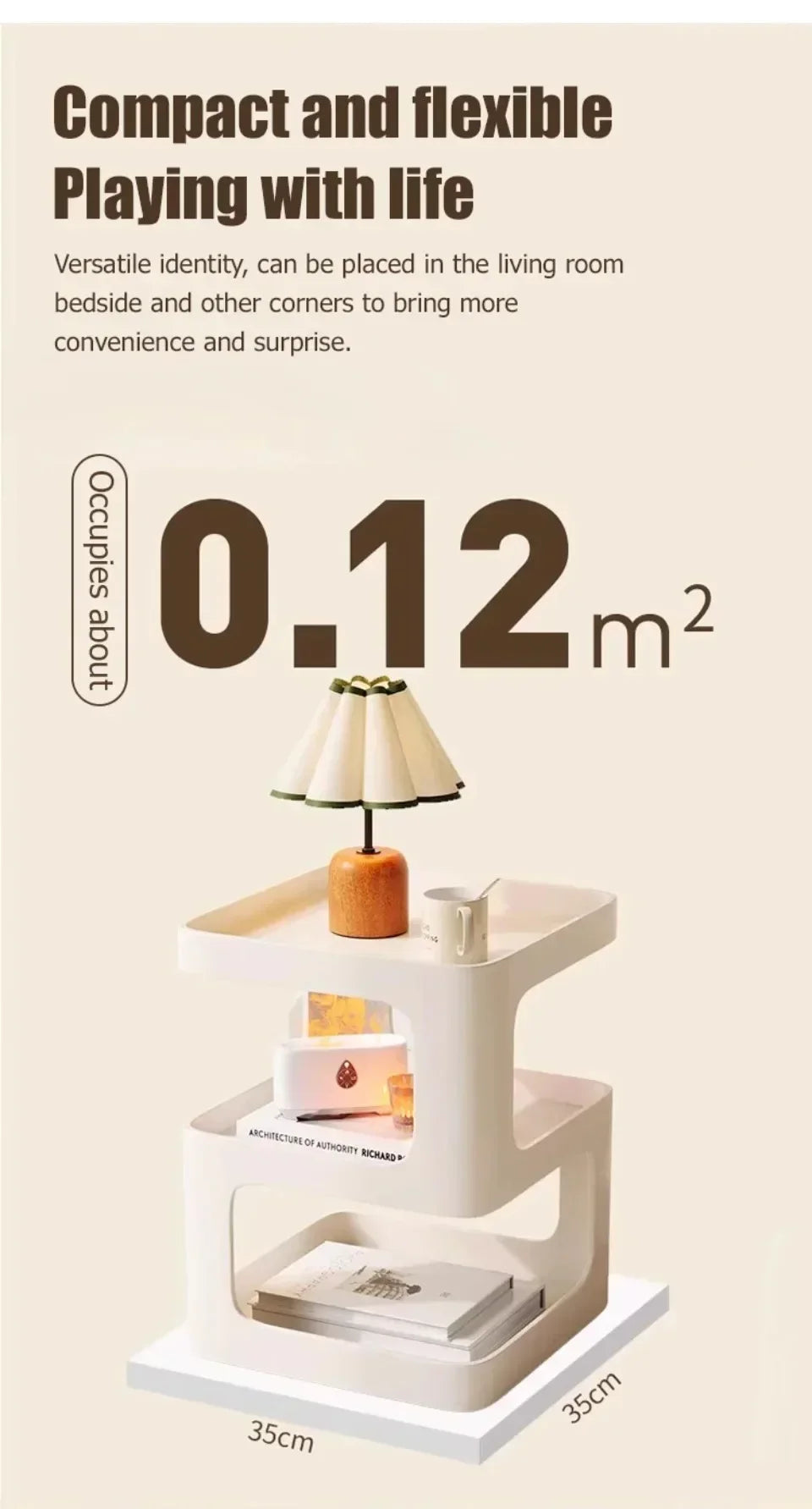 Light Luxury Sofa Table Solid Color Bookshelf Living Room Small Coffee Table Bedroom Simple Bedside Table Creative Computer Desk