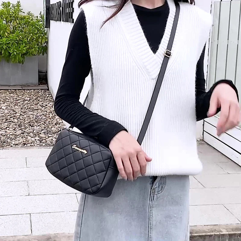 Fashion Ladies Crossbody Bags Luxury Tassel Small Messenger Bag For Women Lingge Embroidery Casual Female Shoulder Bag