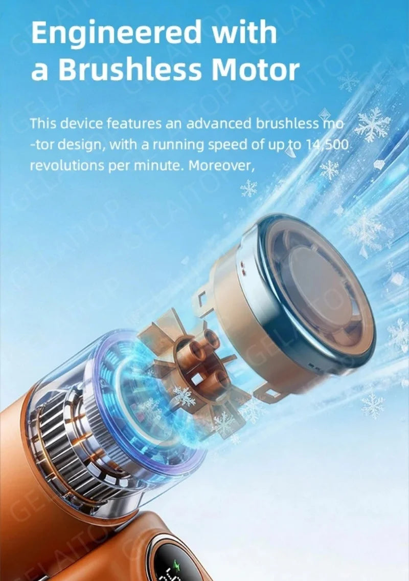 New Mini Fan Handheld Small Portable Fan Cooling Turbo 5 Speeds 3000mAh LED Display 180° Rotatable Clip Type-C Rechargeable Fans