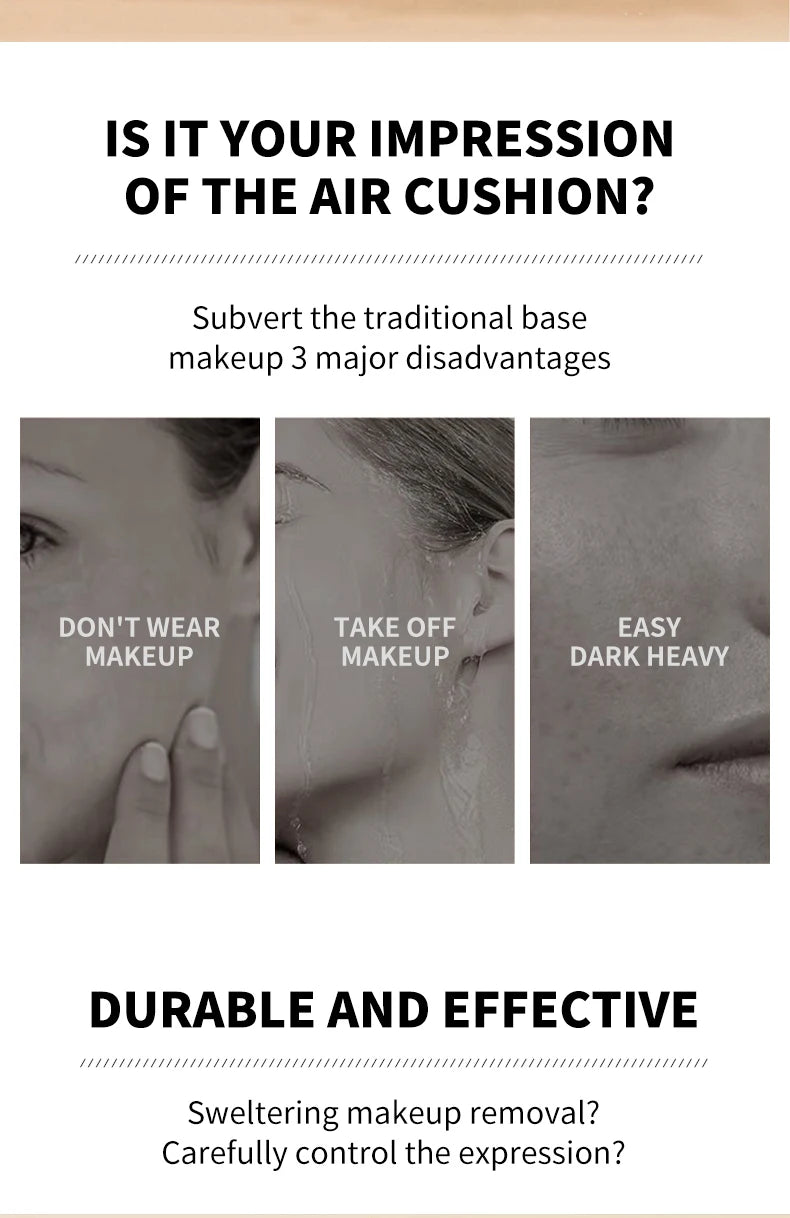 OCHEAL Whitening BB Cream Foundation Cream for Face Makeup Concealer Air Cushion for Girl Make Up Facial Beauty Original Makeup