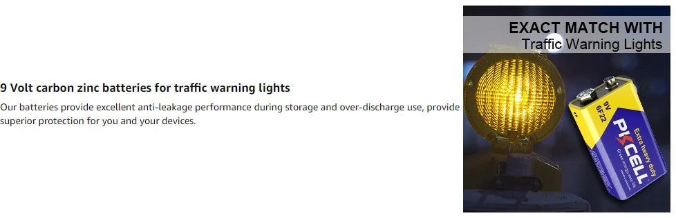 PKCELL 10PC 6F22 Battery PP3 9Volt Carbon Batteria Cell Leak-Proof Smoke Detector Batteries EN22 1604AU 6AM6 Zinc Carbon Battery