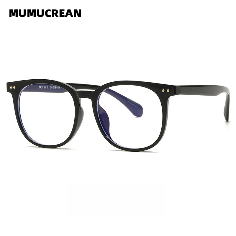 New TR round frame anti-blue light glasses for men and women plain lenses can be fitted with prescription lenses