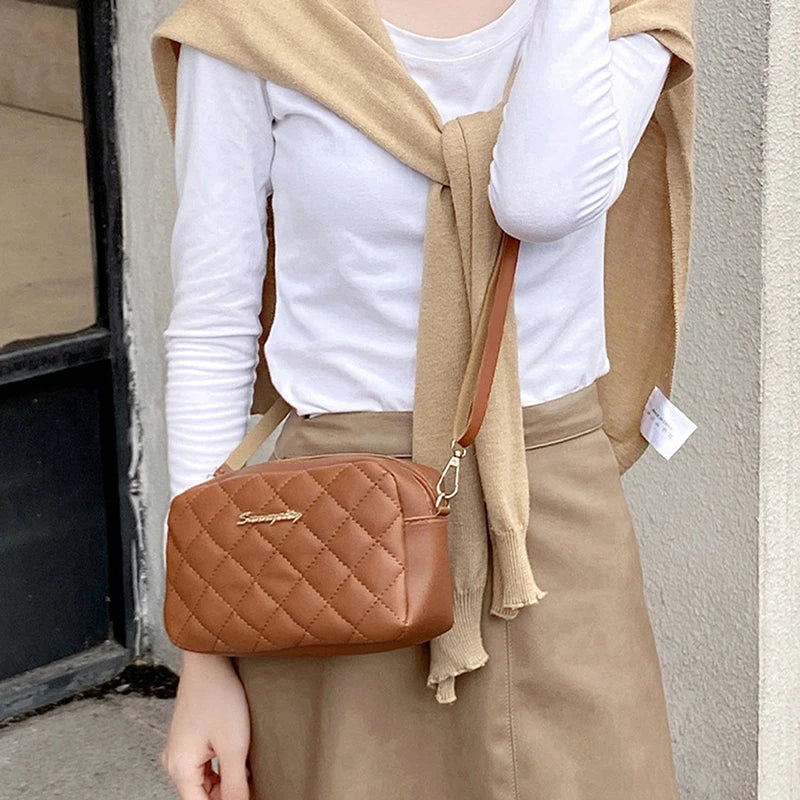 New·Fashion Ladies Crossbody Bags Luxury Tassel Small Messenger Bag For Women Lingge Embroidery Casual Female Shoulder Bag