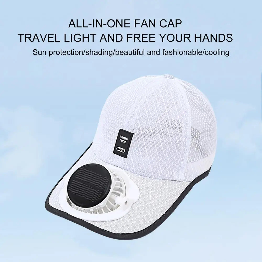 Hat With Solar Powered Fan Baseball Hat Sun Hat Breathable Beach Hat With Cooling Fan UV Protection Solar Powered Fan Hat