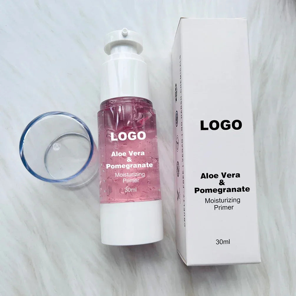 30ml Private Label Primer Custom Logo Oil-controlling Pomegranate Nourishing Bulk Makeup Face Base Waterproof Beauty Vegan