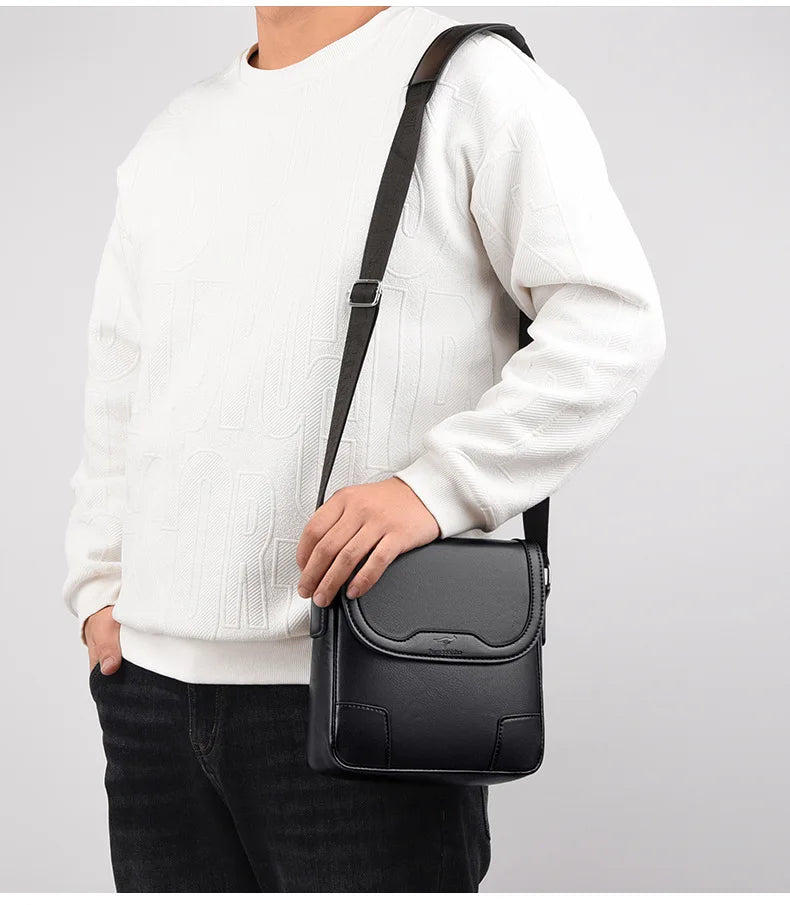 Luxury Brand Men Leather Shoulder Bags Waterproof Business Handbag Travel Tote Crossbody Cross Body Messenger Bag Pack For Male