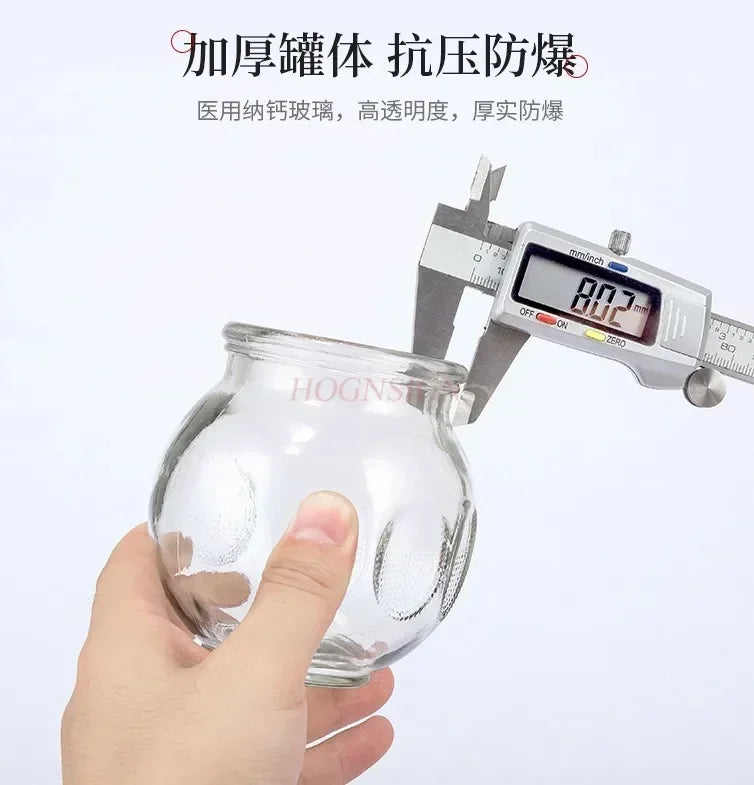 6/8/12pcs Thick Glass Cupping Beauty Can Chinese Traditional Healthcare Cupping Body Points Massage GuaSha Therapy gift fire rod