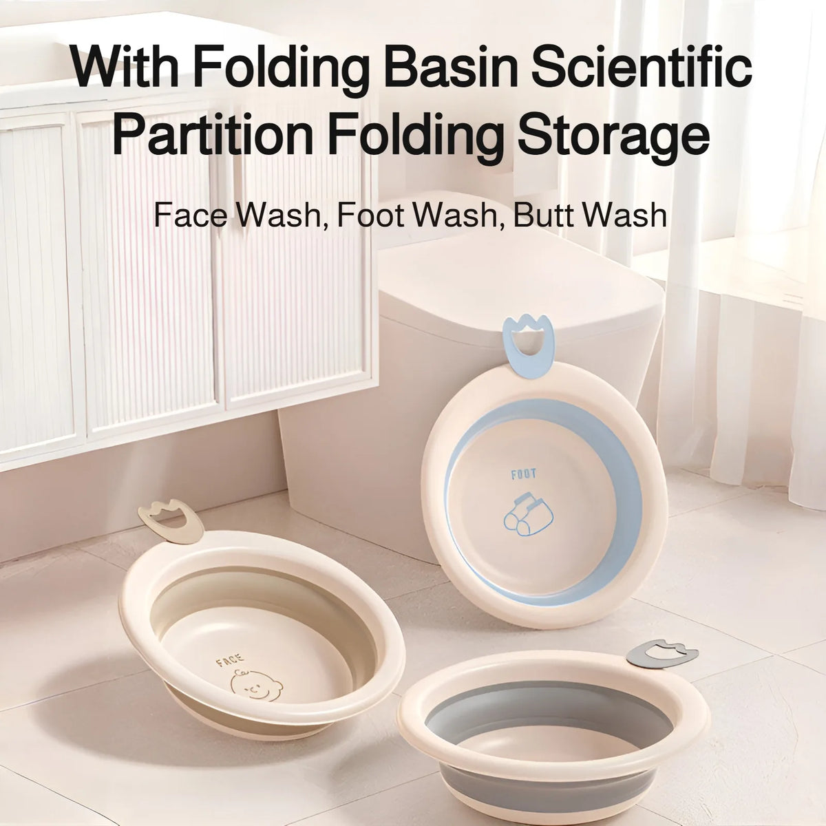 Foldable Baby Bathtub, Safe and Portable Bathing Solution for Infants and Toddlers, Suitable for 6-12 Months, Easy