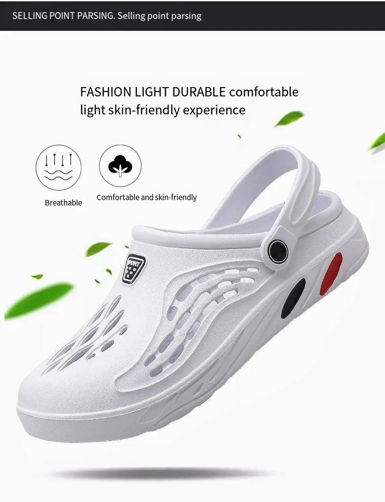 Large Size 36-49 Trend Summer Sandals For Men White Comfortable EVA Casual Clogs Man Lightweight Anti-slip Men's Beach Slippers