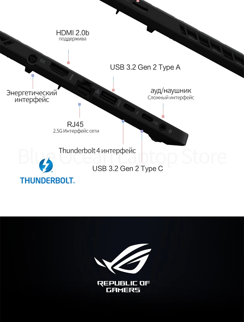 ASUS ROG Flow X16 Gaming Laptop 12th Intel Core i9 12900H 32G RAM 1T SSD RTX3080Ti-16GB 2.5K Screen 165Hz 16Inch E-sports Comput