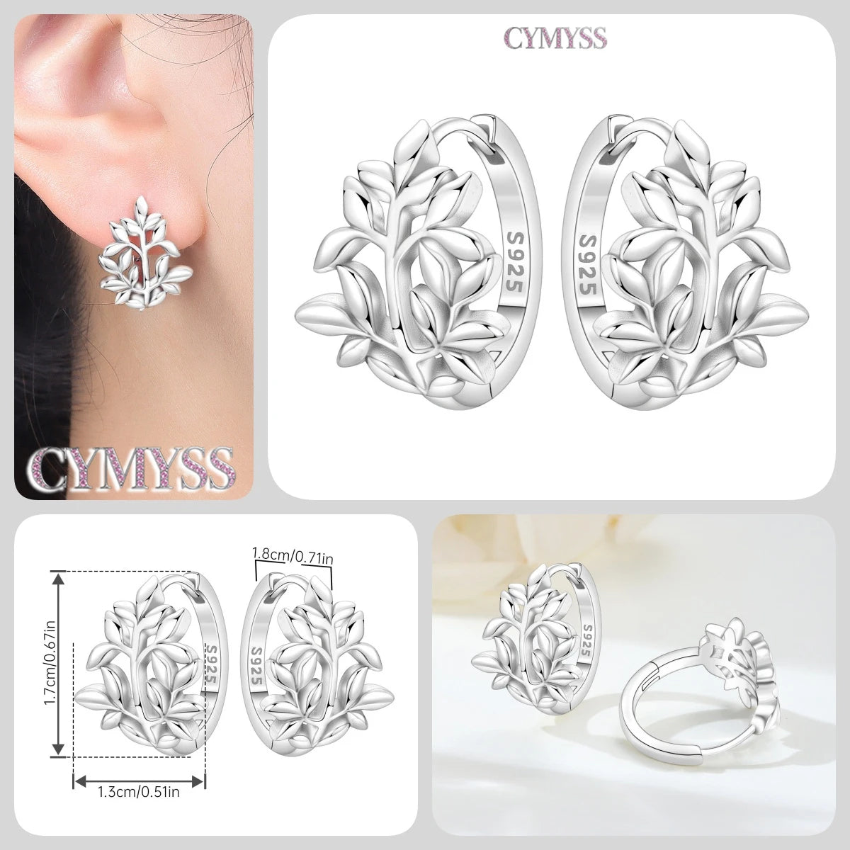 925 Sterling Silver Needle Iris Flower Hoop Earrings for Women Original Elegant Versatile Jewelry Birthday Party Fine Gift 2026