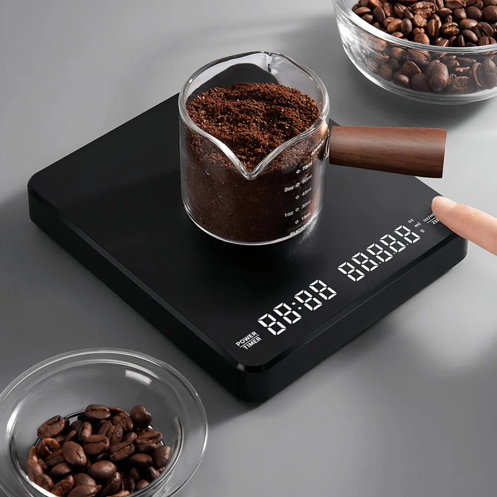 Electronic Coffee Scale Waterproof Pad LED Display High Quality USB Timing Professional Home Coffee Accessories Gift 3kg/0.1g