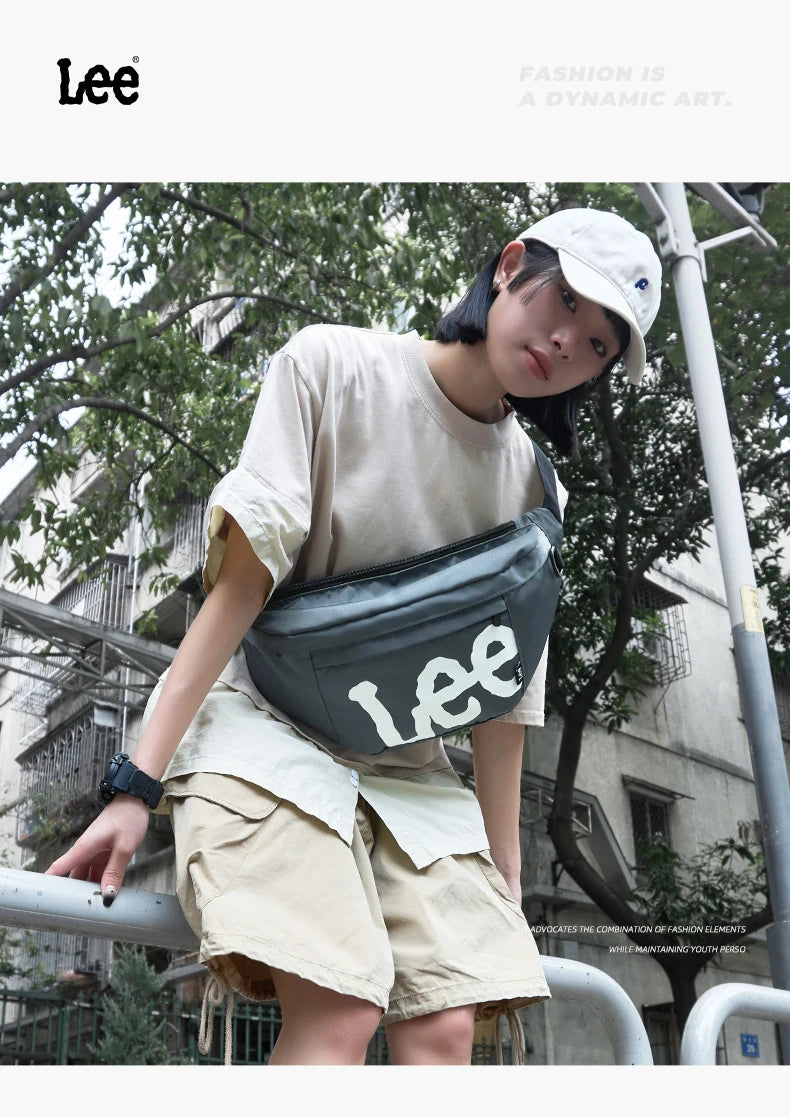 LEE Unisex Independent IPad Pocket Crossbody Bag Male Women Waterproof Sport Single Shoulder Extra Large Waist Bag Fanny Pack