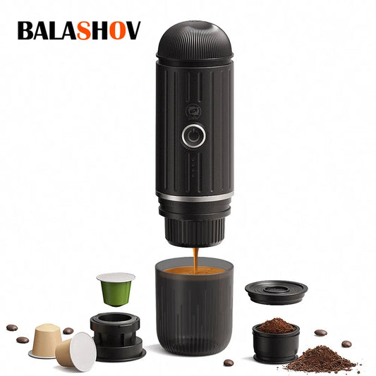 Portable Heating Espresso Machine Wireless Coffee Pot Rechargeable Espresso Extraction Coffee Maker for Travel Office