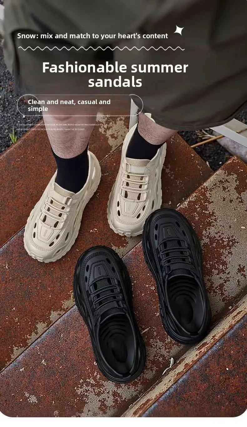 Outdoor Water Shoes Unisex Breathable EVA Clog Summer Sandals Men's Wearable Hiking Shoes Couples Casual round Toe Thongs