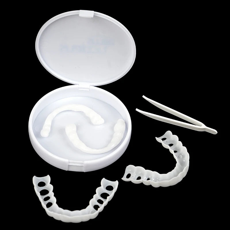 Upper and lower dental sealants, oral cleaning braces with box packaging, portable dental braces with dental sealants
