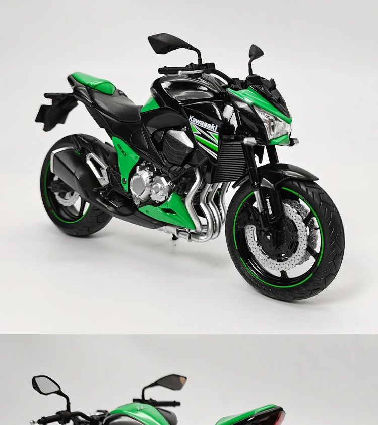 1/12 Kawasaki Ninja Z800 Alloy Racing Cross-country Motorcycle Model Simulation Metal Toy Street Motorcycle Model Childrens Gift